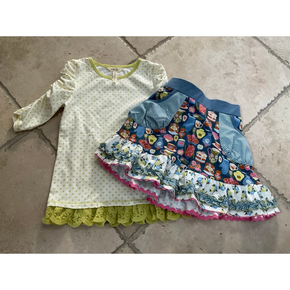 Matilda‎ Jane puffer shirt and baking skirt outfit - girls size 8
